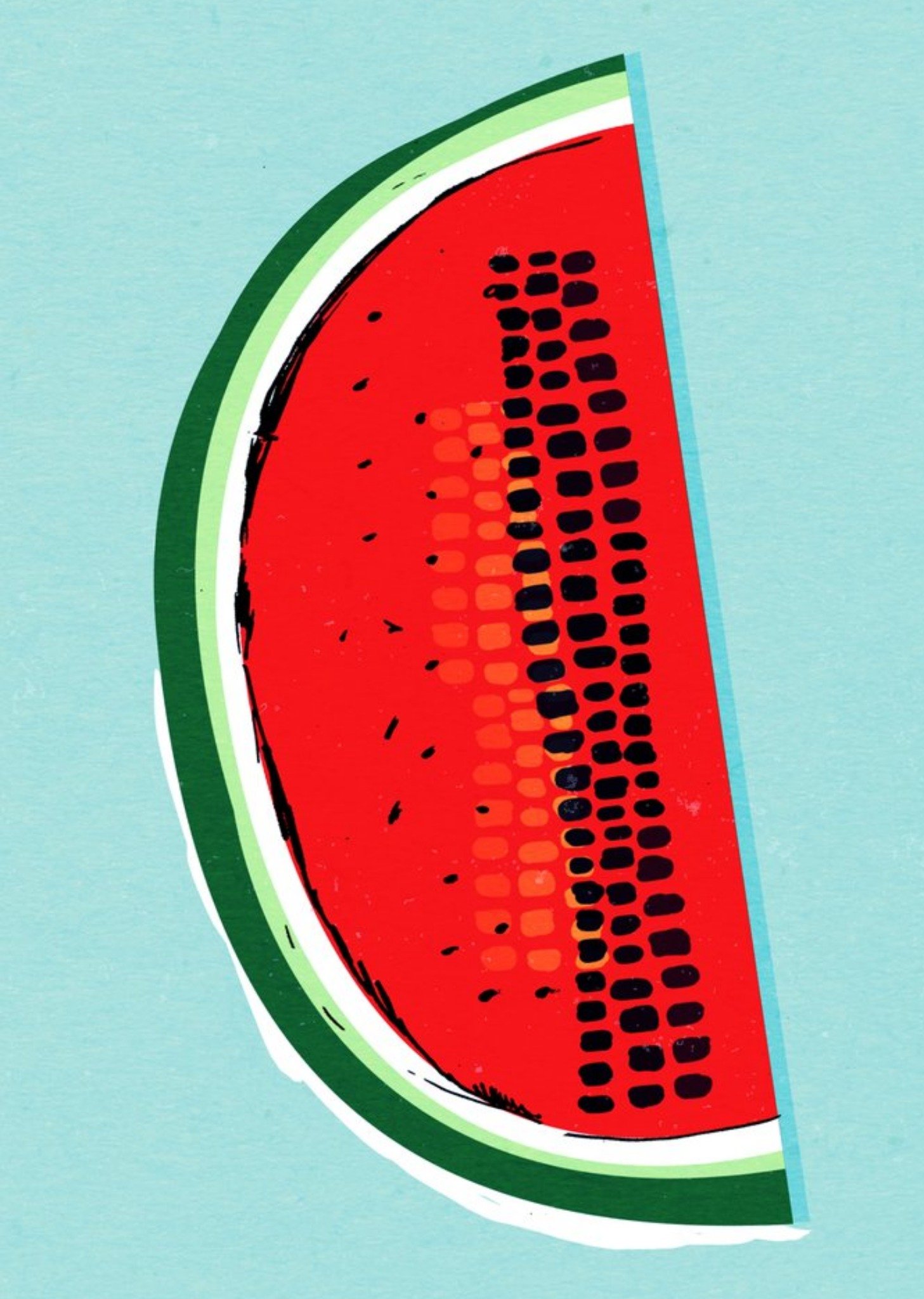 Moonpig Graphic Melon Personalised Greetings Card