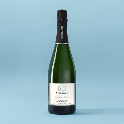 Personalised 60th Birthday Champagne 75cl