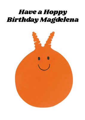 Happy Space Hopper Personalised Happy Birthday Card