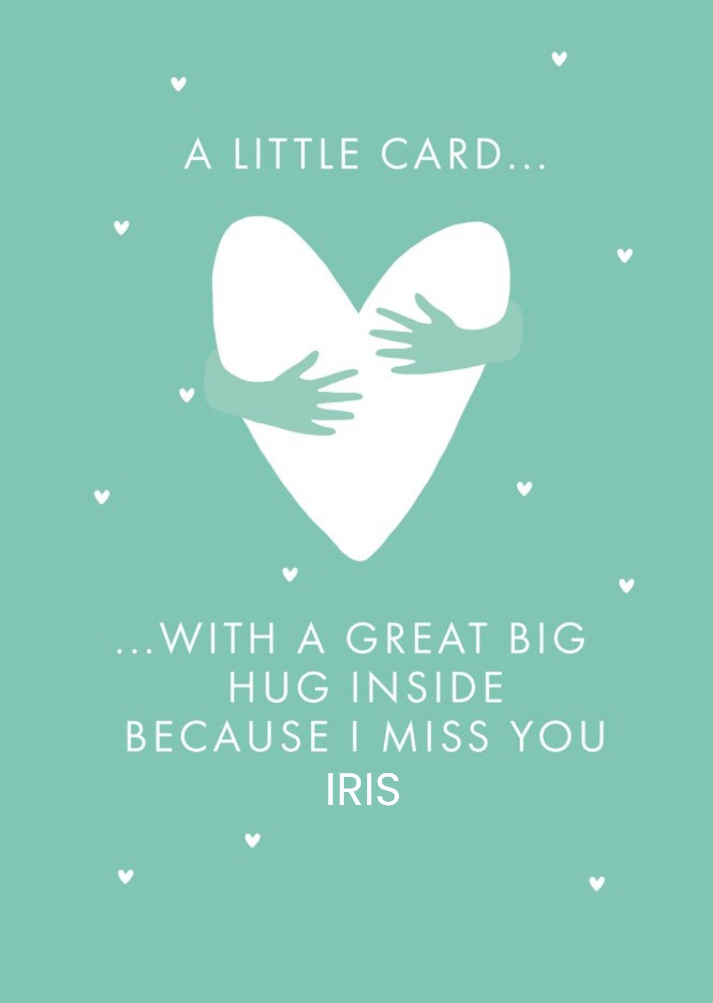 Moonpig Clintons Illustrated Great Big Hug Customisable Missing You Card