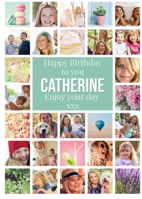 Happy Birthday Multi Photo Upload Enjoy Your Day Birthday Card