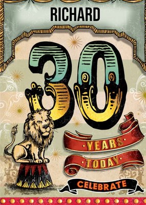 30 Years Sign Birthday Card