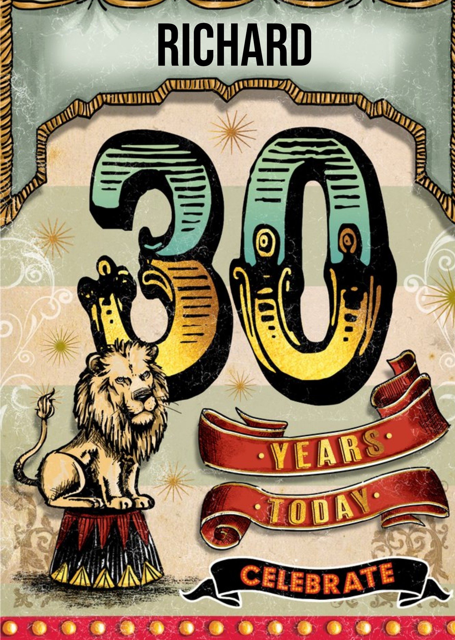 Moonpig 30 Years Sign Birthday Card