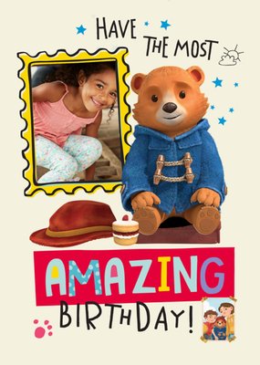 Paddington Bear Amazing Birthday Photo Upload Card