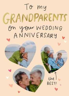 To My Grandparents On Your Wedding Anniversary Photo Upload Card