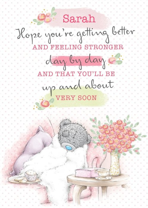 Tatty Teddy cute Get well soon card