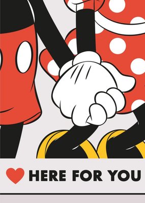 Disney Mickey And Minnie Mouse Here For You Card