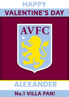 Aston Villa No.1 Fan Valentines Day Card