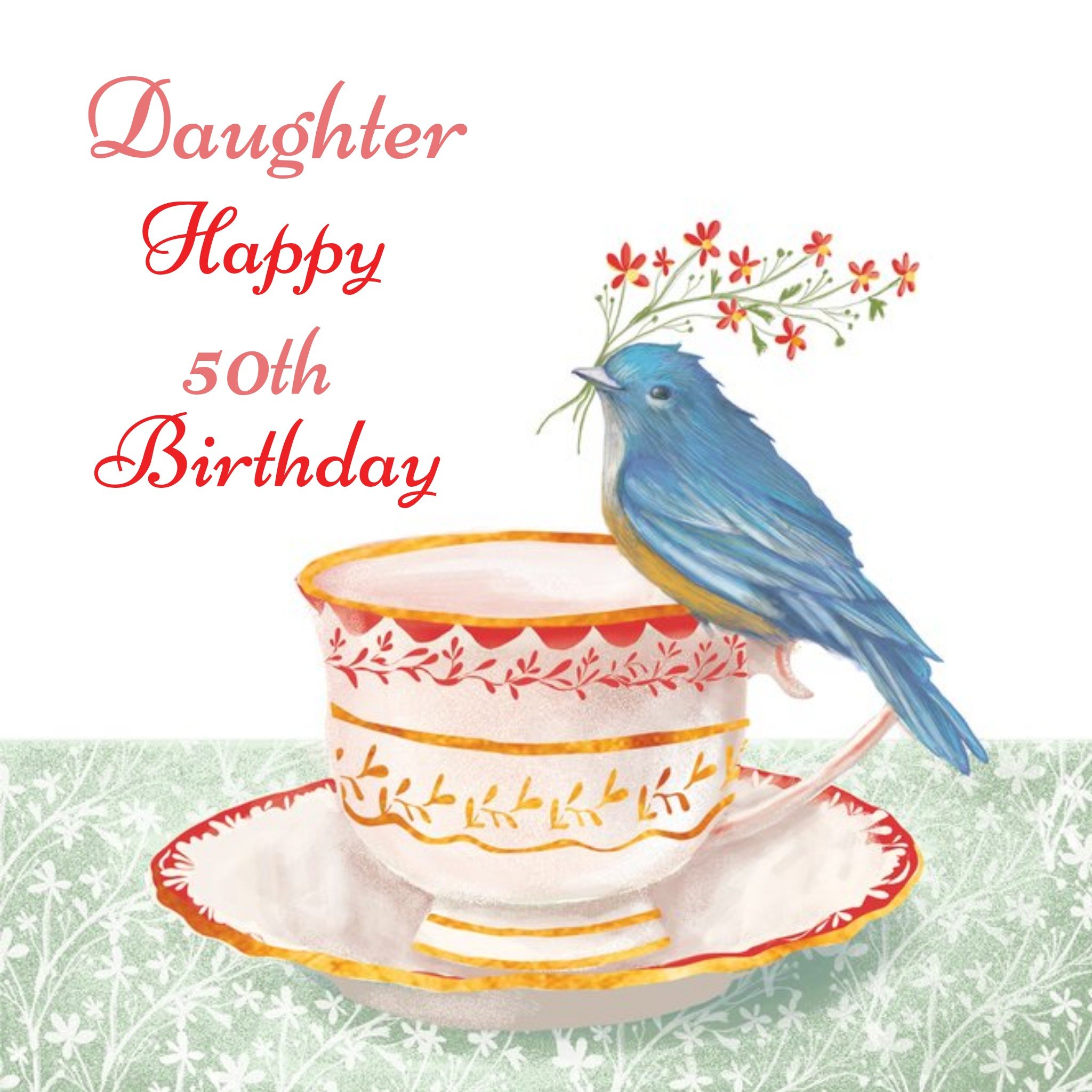 Ling Design Traditional Daughter Happy 50th Birthday Card