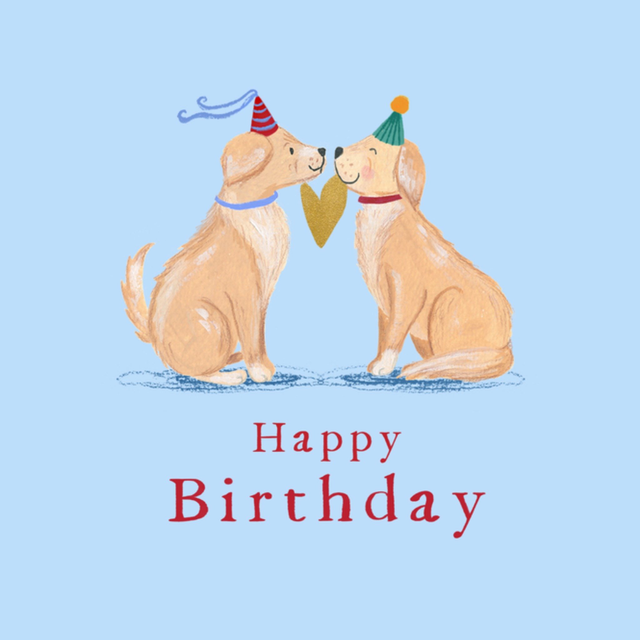 Moonpig Cute Illustrated Dogs Happy Birthday Card