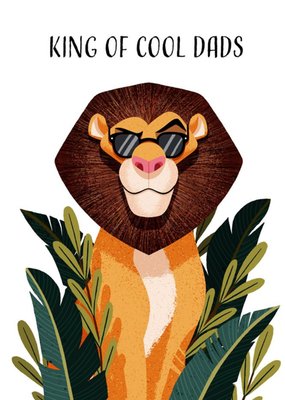 Folio King of cool Dads Lion Fathers Day Card