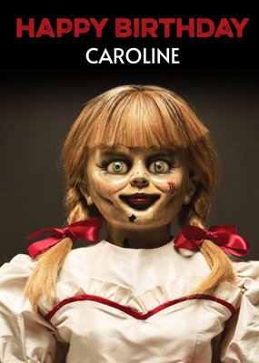 Warner Bros Annabelle Happy Birthday Personalise Name Card