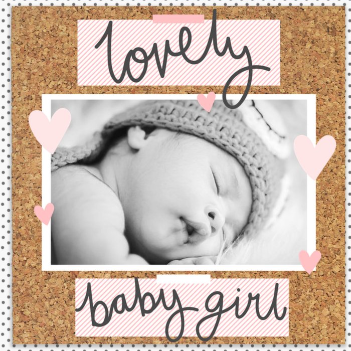 Pinboard Lovely Baby Girl Photo Upload Card