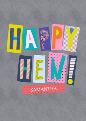 Word Up Happy Hen Card