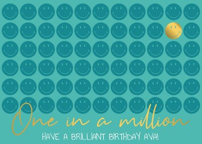 Smiley World One In A Million Birthday Card