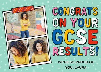 Congrats On Your GCSE Results Photo Upload Card