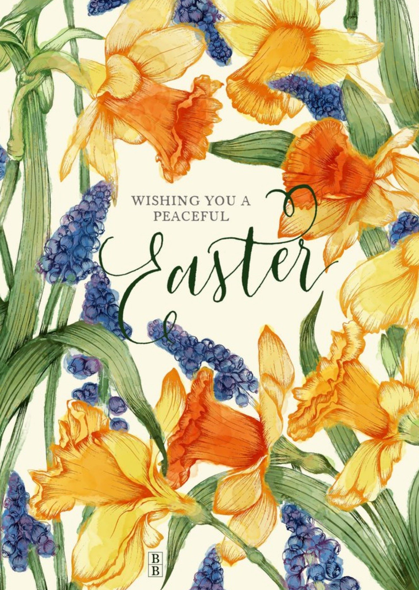 Moonpig Spring Flowers Wishing You A Peaceful Easter Card