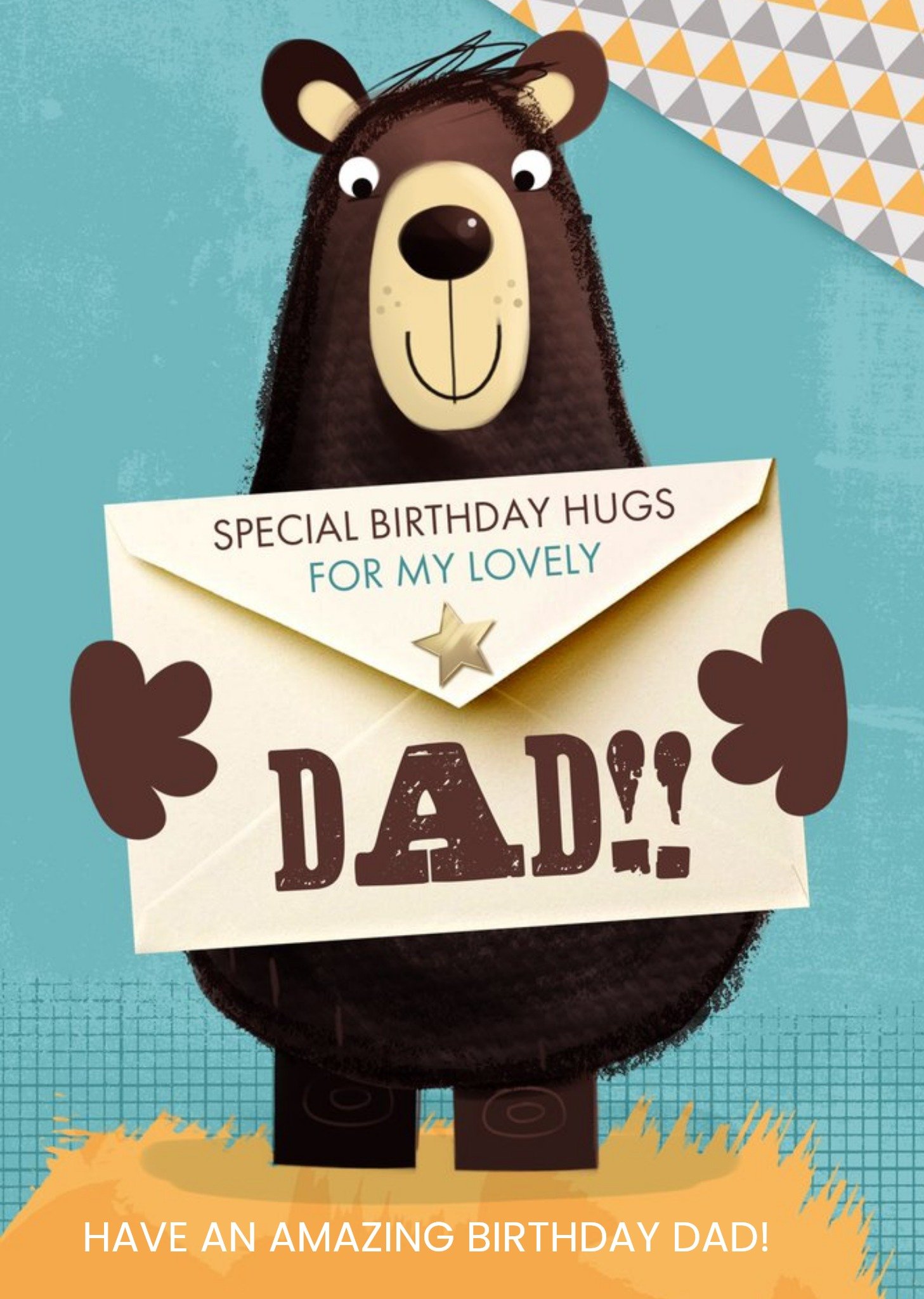 Moonpig Big Bear Special Birthday Hugs Happy Birthday Dad Card
