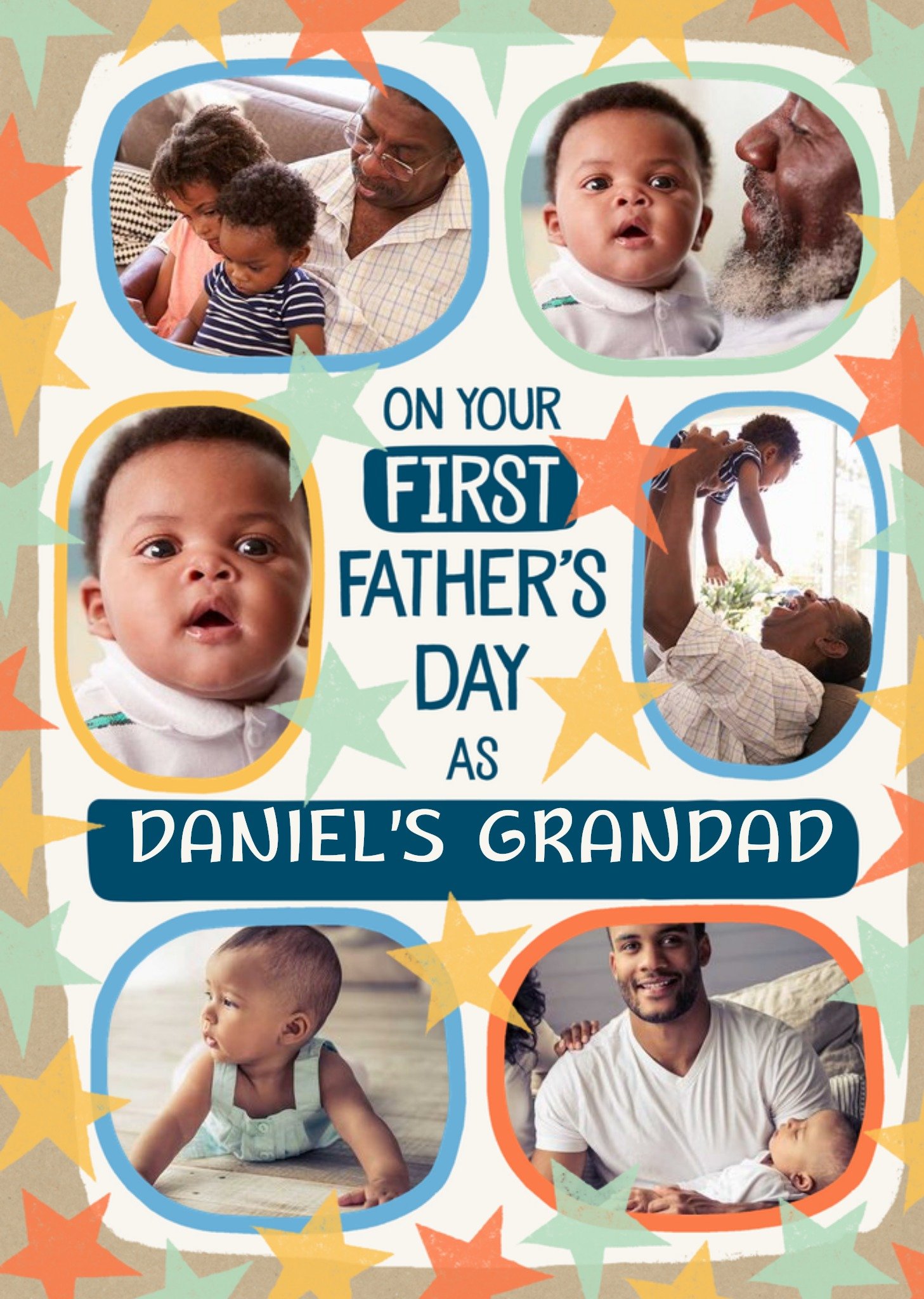 Moonpig Grandads First Father's Day Photo Upload Card