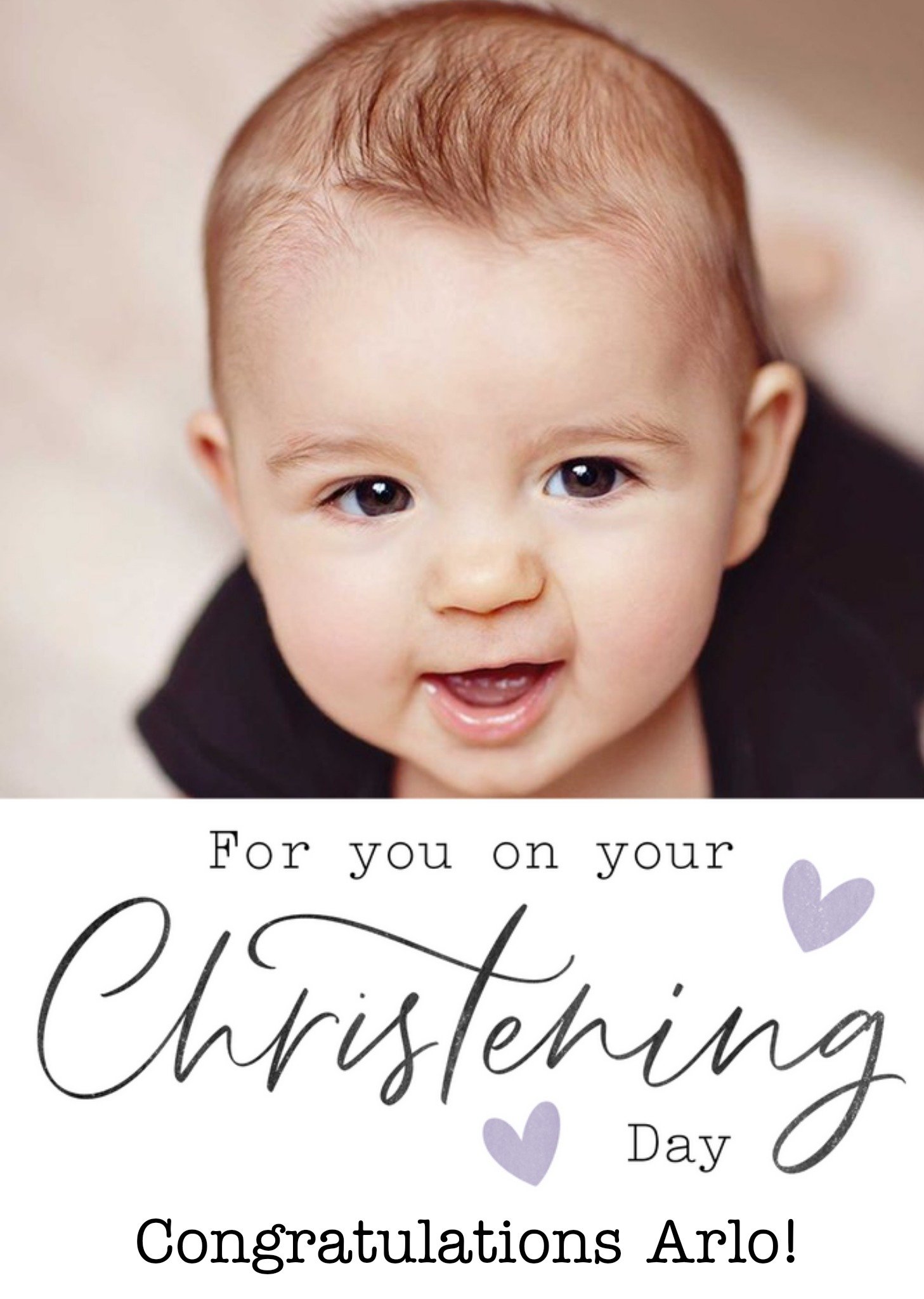 Moonpig On Your Christening Photo Upload Card Ecard