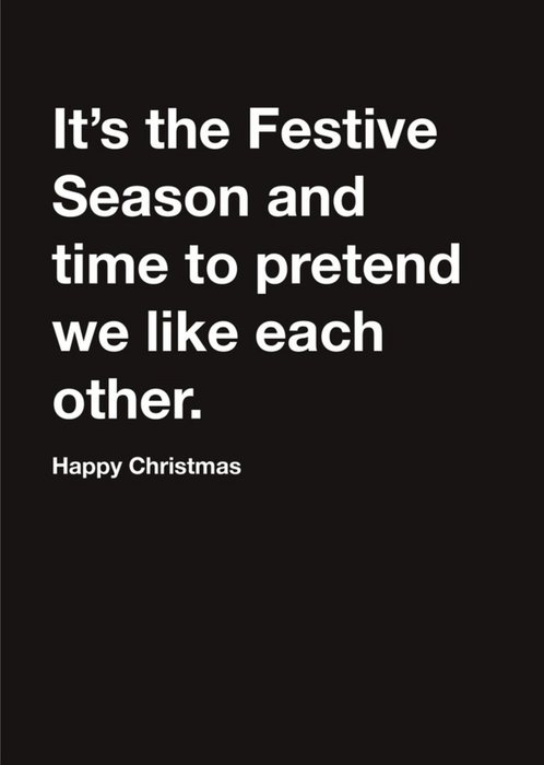 Carte Blanche Festive season Humour Happy Christmas Card