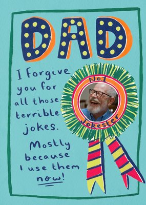No 1 Jokester Dad Humour Photo Upload Card