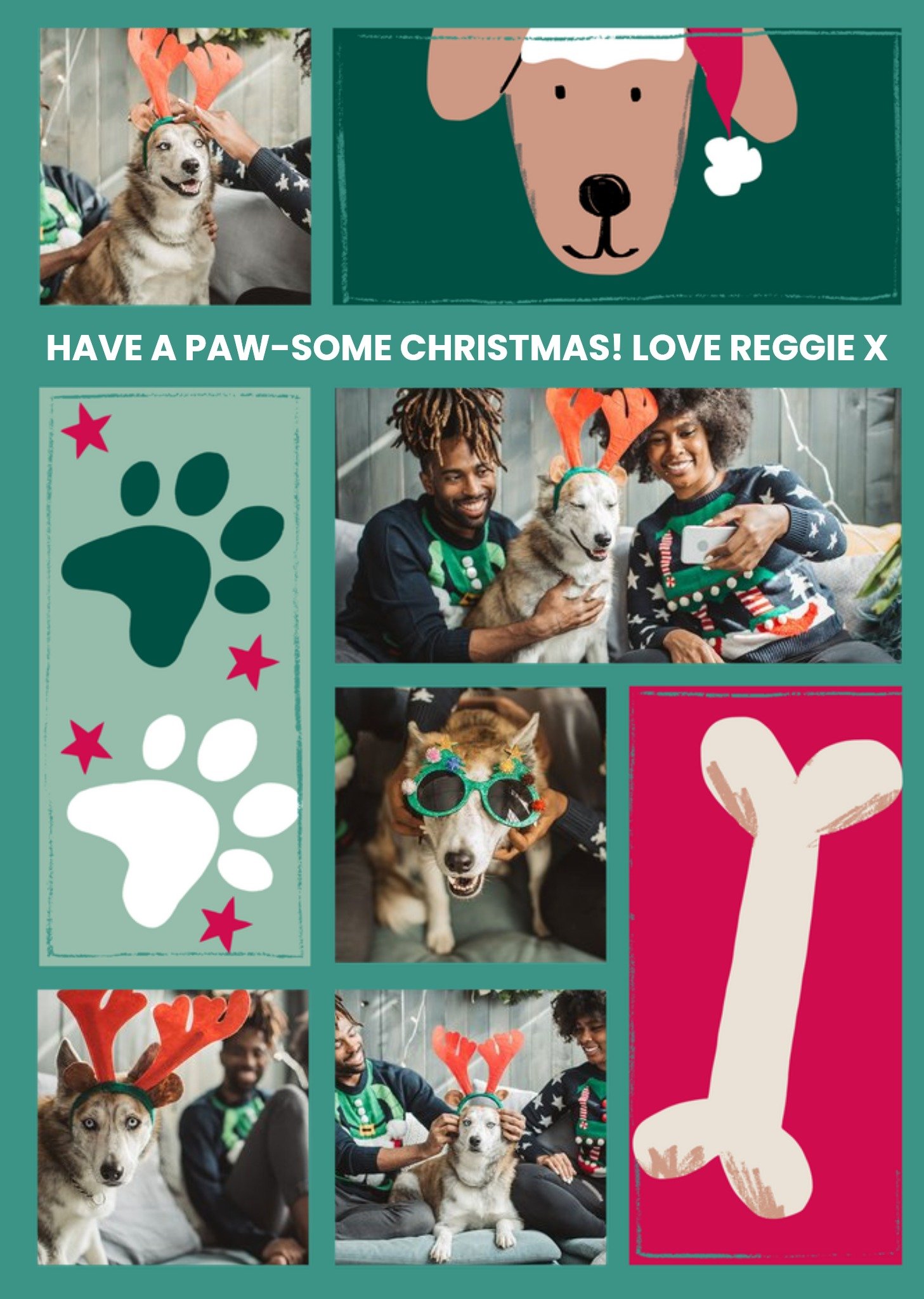 Moonpig Pawsome Christmas From The Pet Photo Upload Card