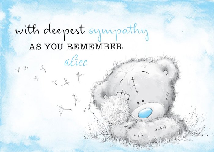 Tatty Teddy cute Sympathy card