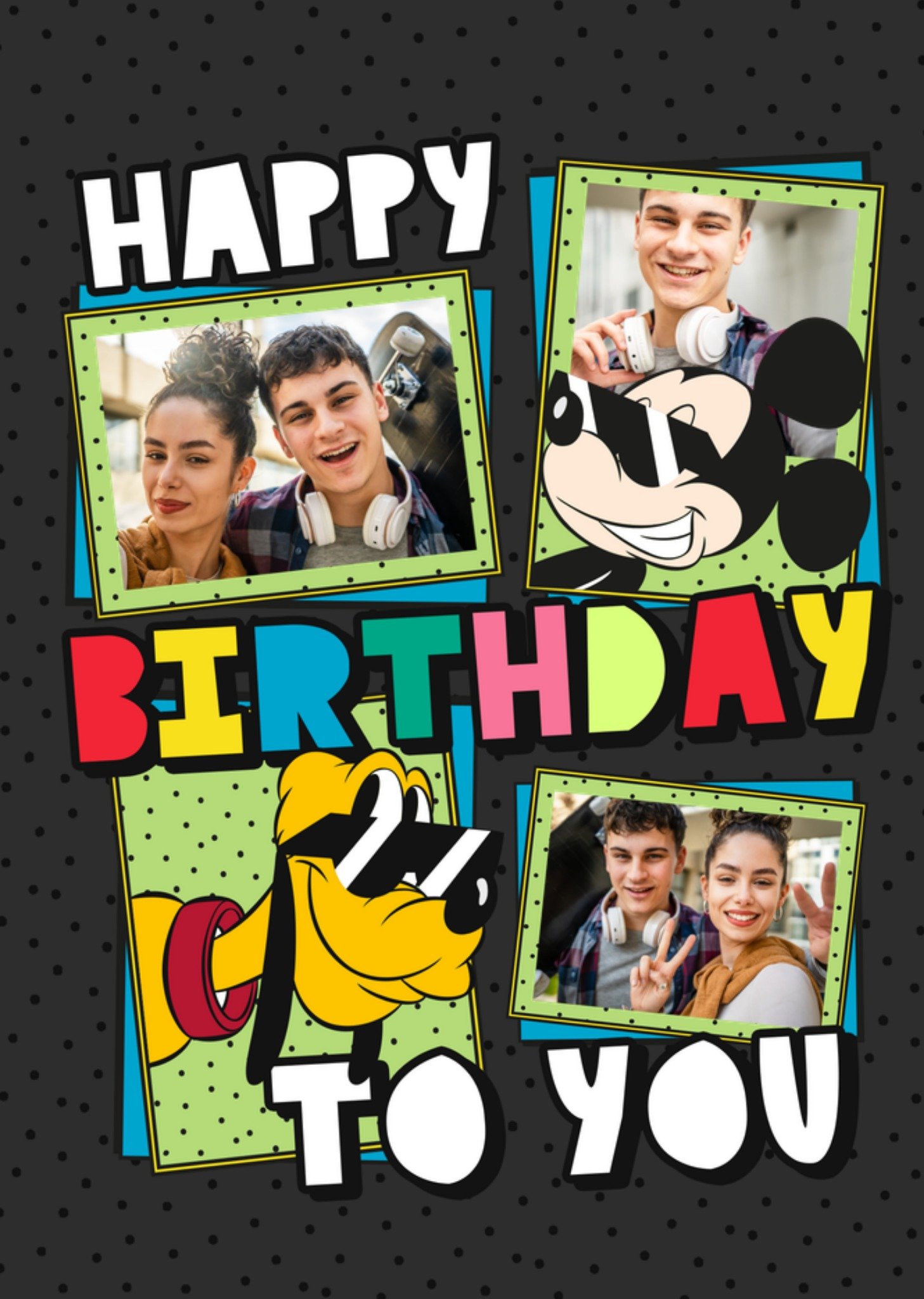 Mickey Mouse Disney Mickey And Friends Happy Birthday To You Photo Upload Card