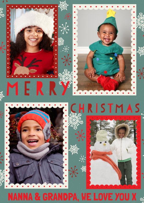 Crafty Scrapbook Style Photo Upload Christmas Card