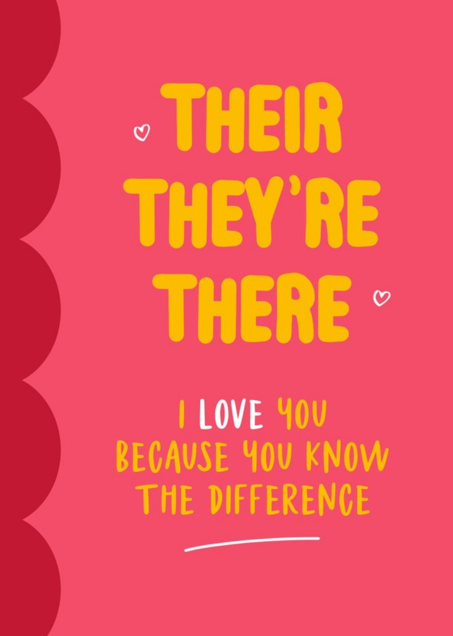Moonpig Share The Love Funny Typographic You Know The Difference Valentines Day Card