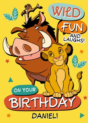 Disney The Lion King Wild Fun And Laughs Illustrated Birthday Card