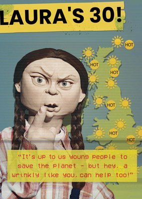 Spitting Image Its Up To Us Young People To Save The Planet Personalised Card