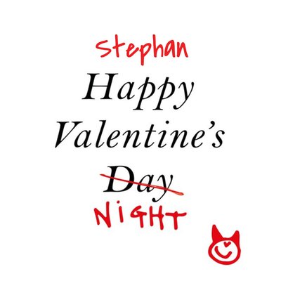 Happy Valentines Night Personalised Card