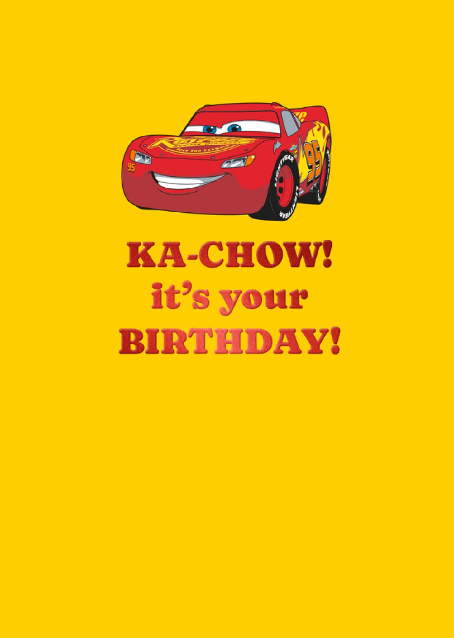 Moonpig Disney Pixar Cars Lightning Mcqueen Birthday Card