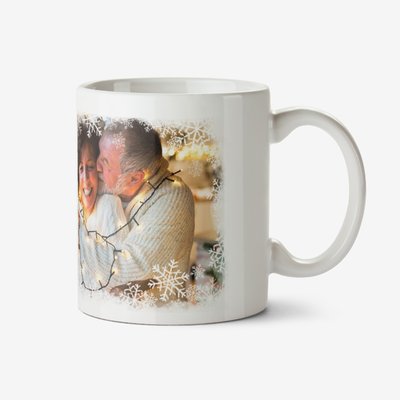 Christmas Snowflake Photo Upload Mug