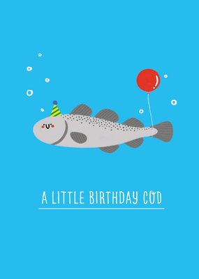 Scribbler A Little Birthday Cod Illustrated Fish Birthday Card