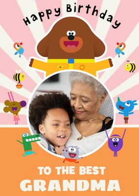 Hey Duggee Best Grandma Photo Upload Birthday Card