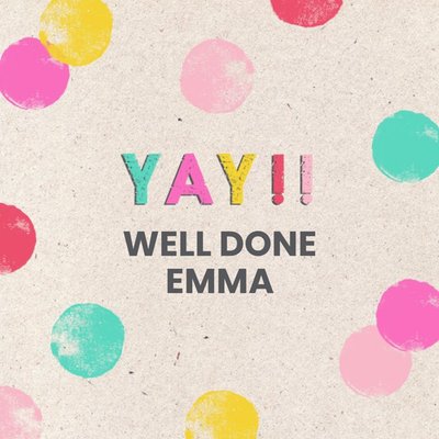 YAY! Well Done