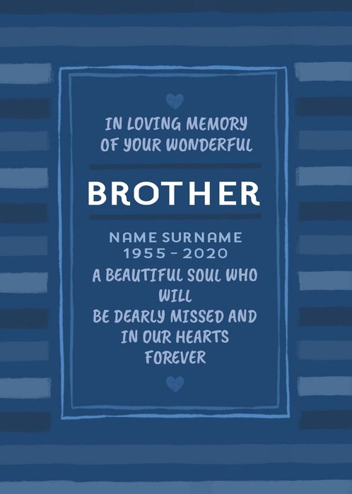 Studio Sundae In Loving Memory Brother Sympathy Card