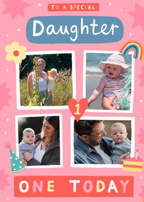 Special Daughter 1 Today Photo Upload Birthday Card