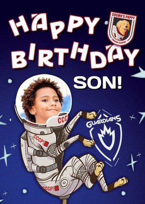 Guardians Of The Galaxy Cosmo Son Photo Upload Birthday Card