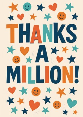 Thanks A Million Illustrated Card