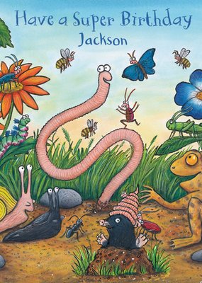Superworm Have A Super Birthday Illustrated Card