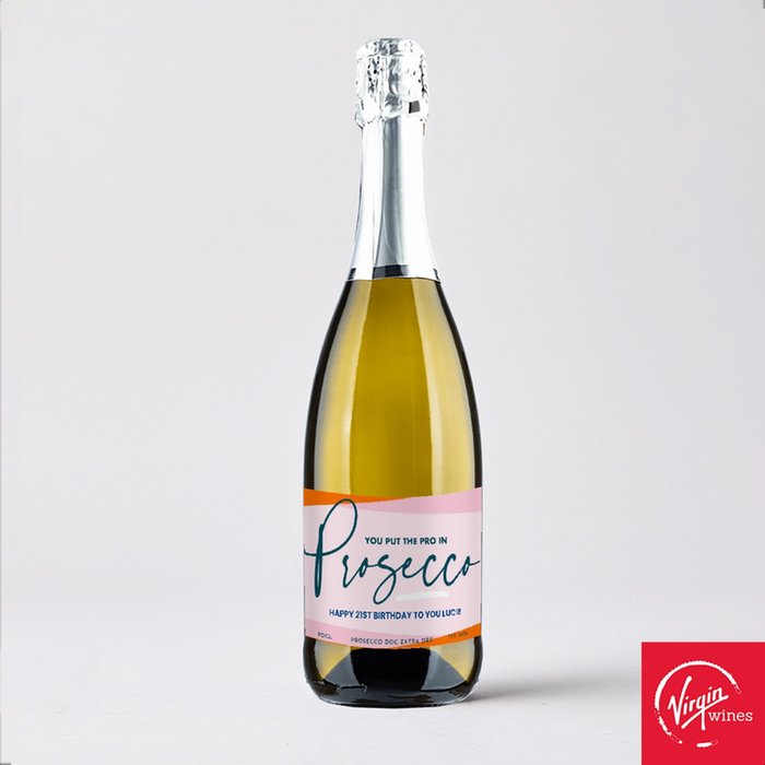 Virgin Wines Personalised Birthday Prosecco 75cl