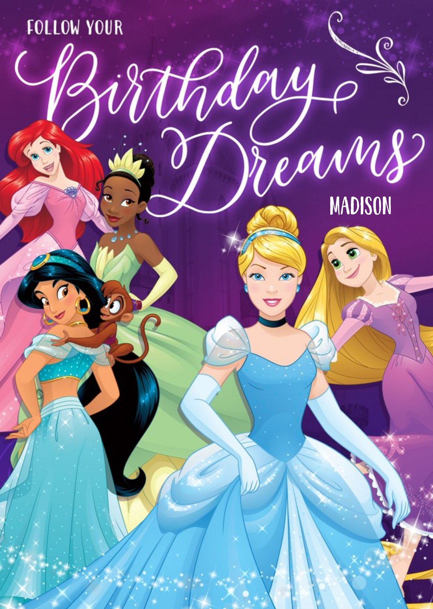 Disney Princesses Disney Princess Follow Your Birthday Dreams Card