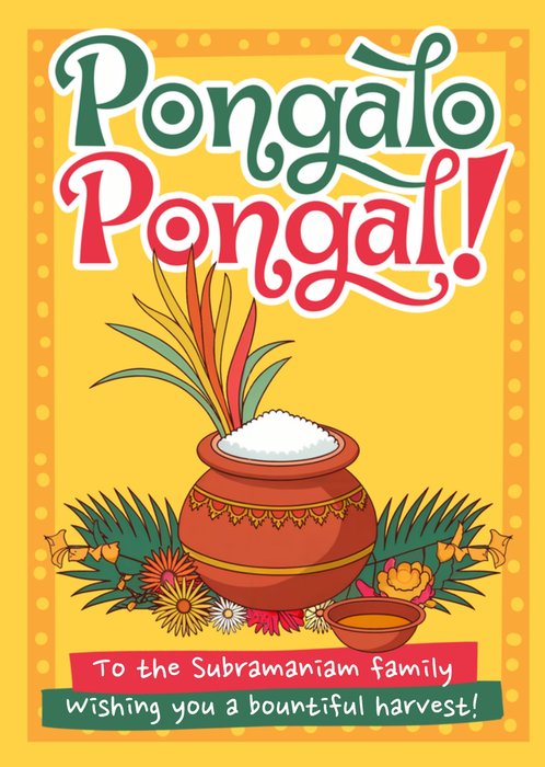 Pongalo Pongal Card