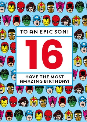 Marvel Comics Characters Birthday Card