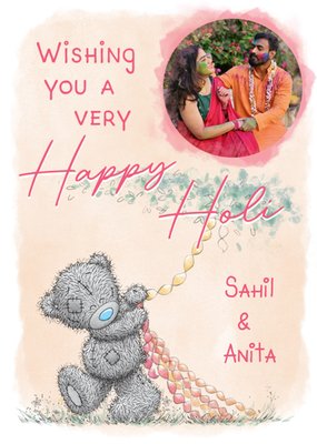 Tatty Teddy Wishing You A Happy Holi Photo Upload Card