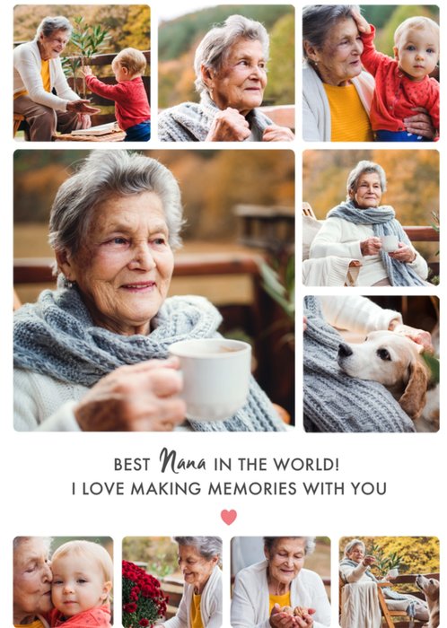 Best Nana in the World Photo Upload Birthday Card